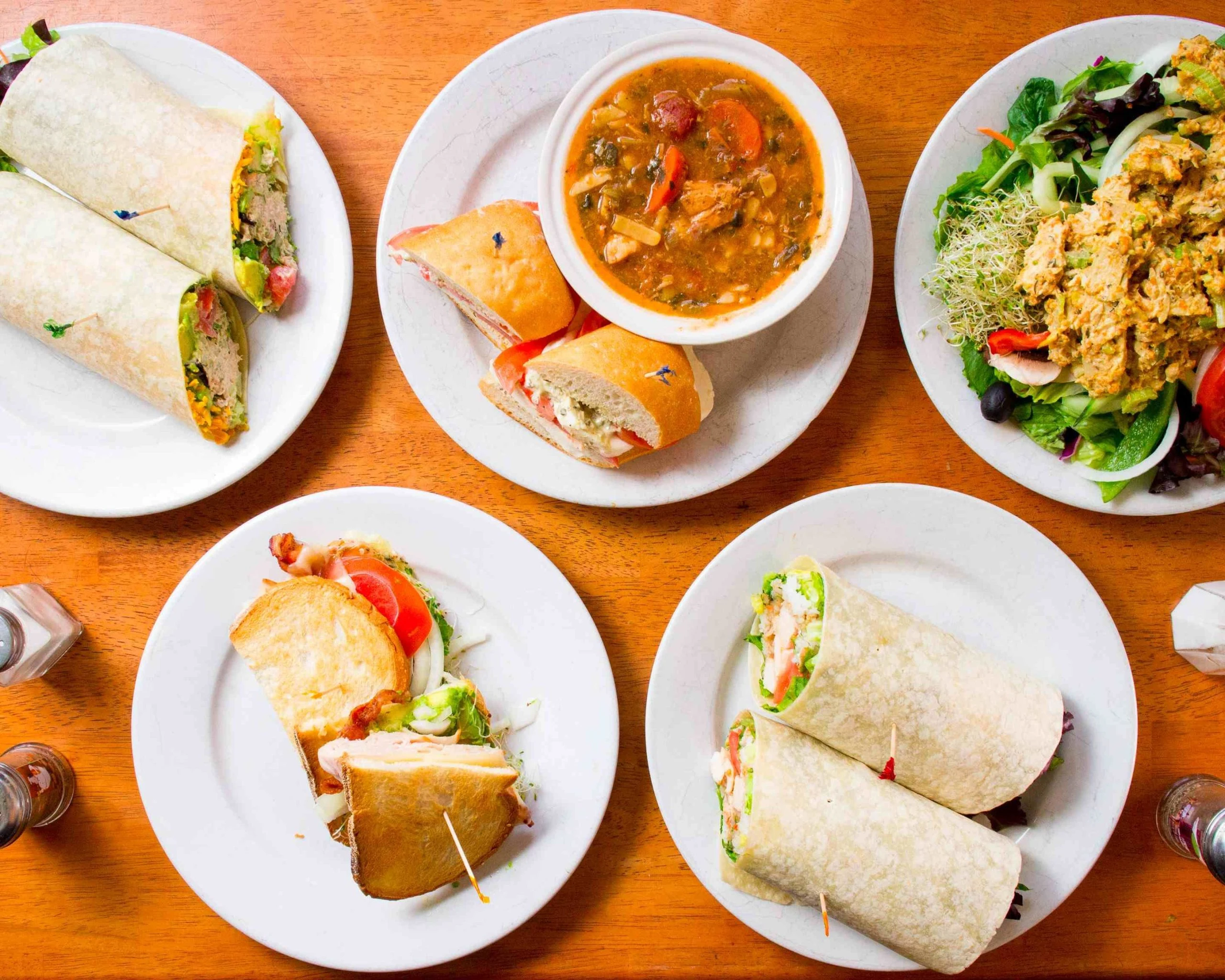 Delicious food from local restaurants